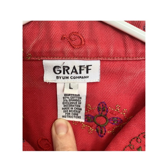 Graff Intricate Embroidered Stretch Denim Jacket - Picture 4 of 7
